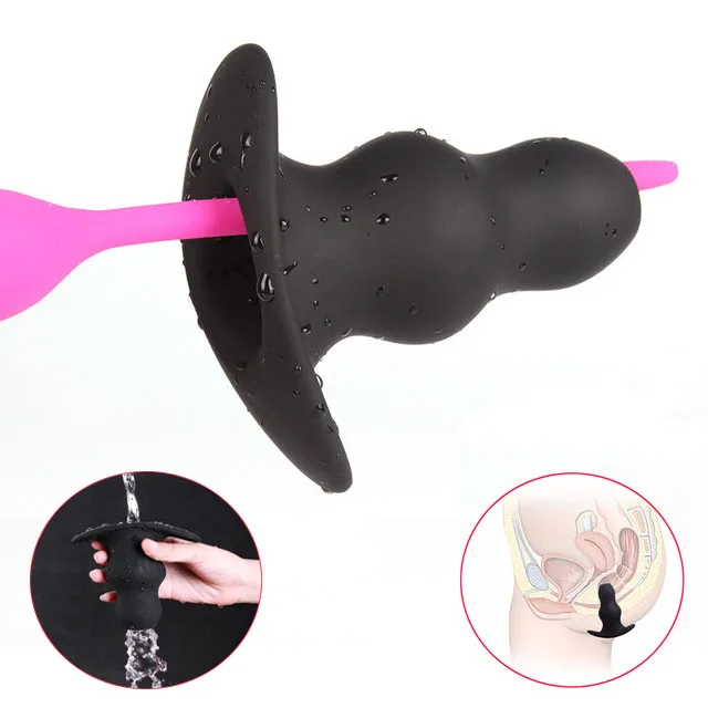 Silicone Hollow Butt Plug SM Erotic Toys Peep Anus Enema Anal Prostate Massager Gay Sex Equipment | Красота и здоровье