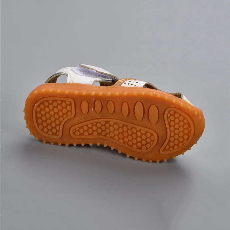 ULKNN Shoes For Children Soft Leather Kids Sandals Baby Beach Sandals Closed Toe Toddler Boys Shoes 2018 Fashion Sport Shoes