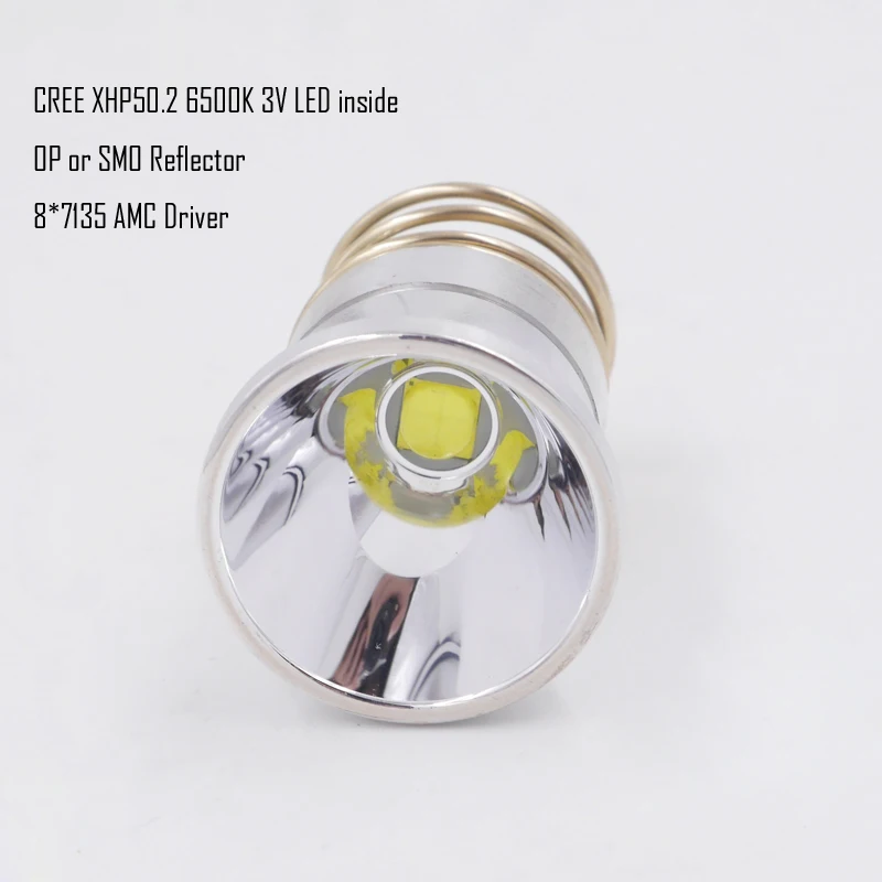 

26.5mm XHP50.2 3V 2600 lumens LED bulb drop-in for Surefire C2 Z2 P60 P61 6P 9P G3 S3 D2 Manta Ray M5 M6 WF-501B WF-502B torch