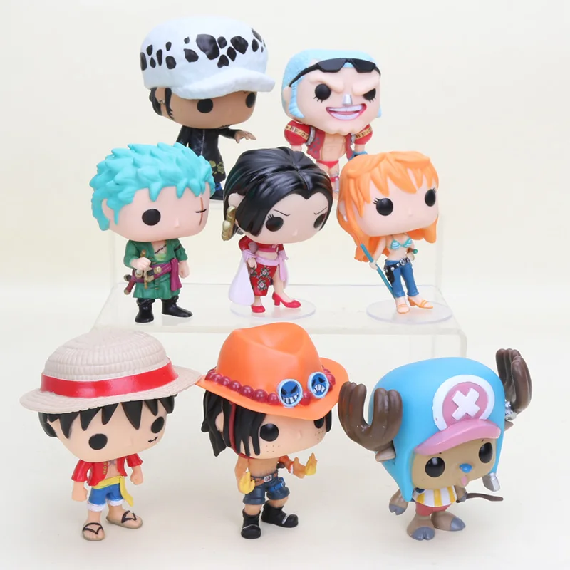 

10cm Q Edition One Piece figure BOA.HANCOCK RORONOA.ZORO NAMI FRANKY PVC Action Figure Toy Doll For Kids Gifts