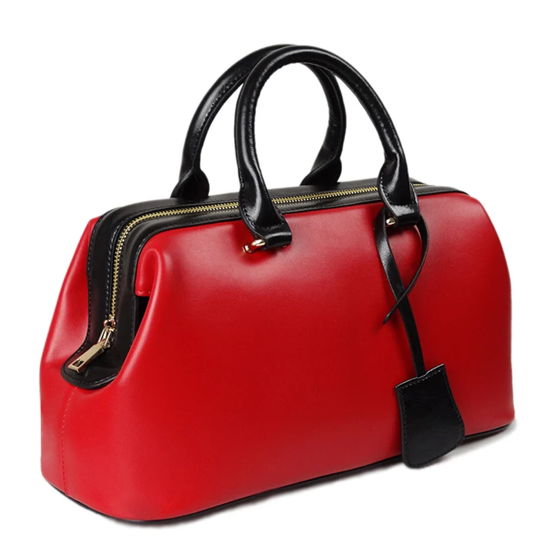 Bvlriga роскошные сумки женские сумки дизайнер сумки сумки женщины известные бренды сумка женская натуральная кожа Леди Tote Топ-ручка сумки женщины сумку женскую сумочка женская сумочки женские кожаные bayan çanta - Цвет: red-B