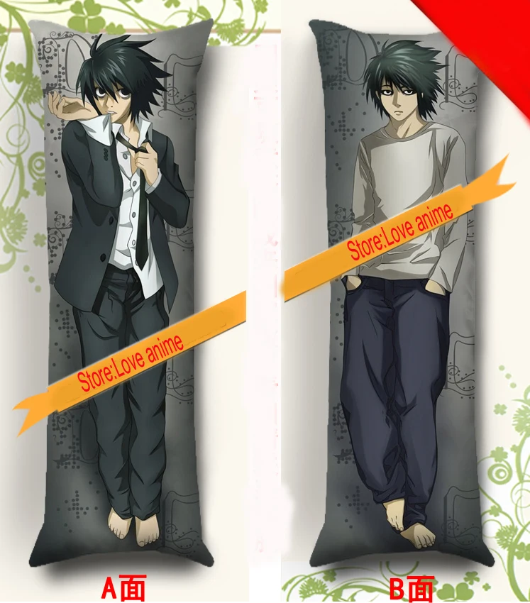 

April 2016 update hot anime Death Note charactor L.Lawliet body Pillowcase Desu Noto body pillow cover