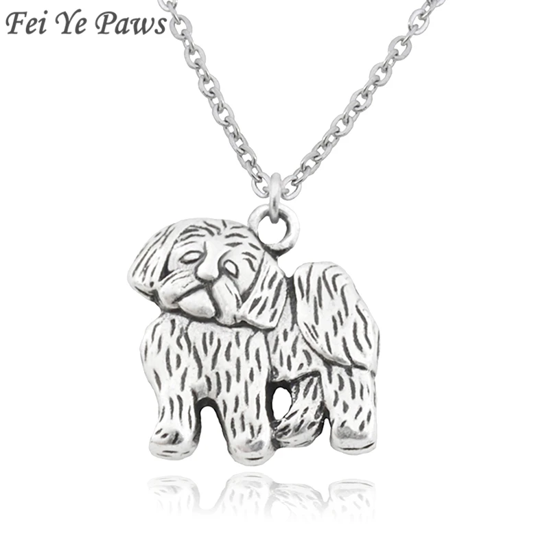 

Vintage Stainless Steel Chain Shih Tzu & Lhasa Aps Necklaces & Pendants Boho Lhasa Apso Charms Necklaces For Women Men Lovers