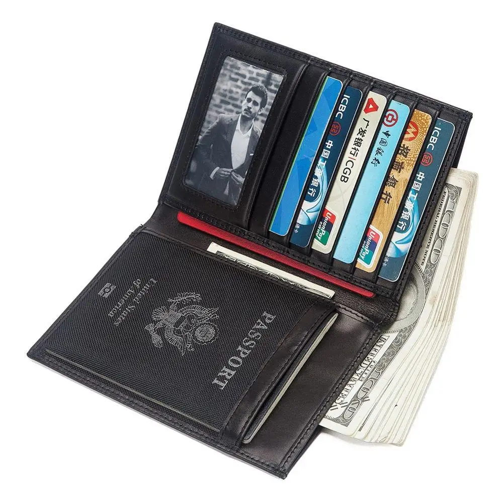 Цена Многофункциональный Rfid Блокировка натуральная кожа Обложка для паспорта кожаный кошелек модный держатель для карт чехол держатель для пас...