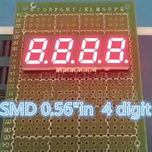 0.56in 0,5" SMD светодиодный дисплей 4 бит smd цифровая трубка 0,56 дюймов красный 7 сегмент 50*19*3,75 мм общий катод цифровой дисплей