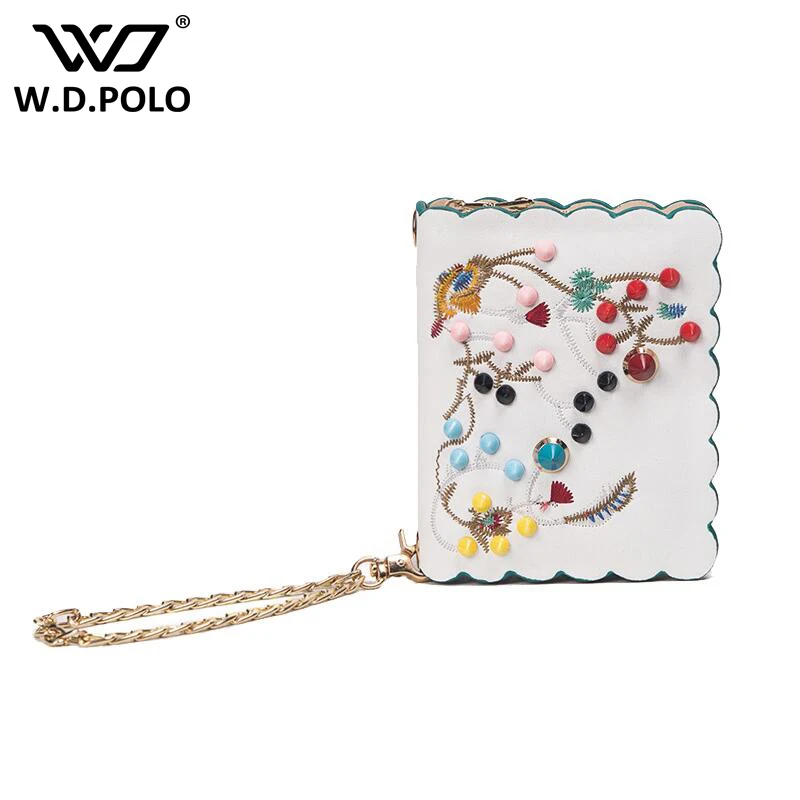 

WDPOLO pu leather fashion hit color rivets women bags mini shoulder Messenger bag girls lovely brand design z1103