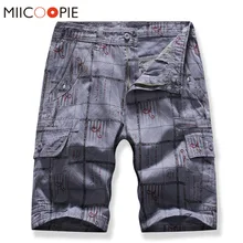 Мужские шорты Карго повседневные клетчатые свободные шорты с принтом Летние Мульти-карманные до колен хлопковые свободные рабочие шорты мужские