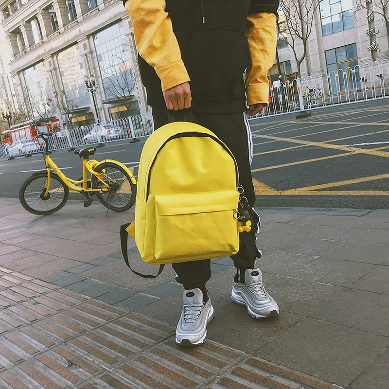 Menghuo Brand Canvas Men Women Backpack Rabbit Pendant College High Middle School Bags for Teenager Boy Girls Backpacks Mochila (25)