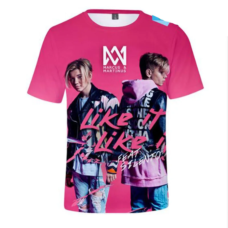 Хип-хоп модная брендовая одежда Маркус и Мартинус 3D футболка повседневные женские футболки с коротким рукавом Маркус Мартинус Графические футболки
