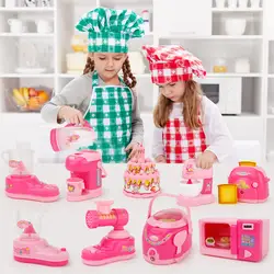 Детская обувь для девочек игрушка ролевые игры дом розовый кухня торт работы по дому чистый холодильник микроволновая печь пластик