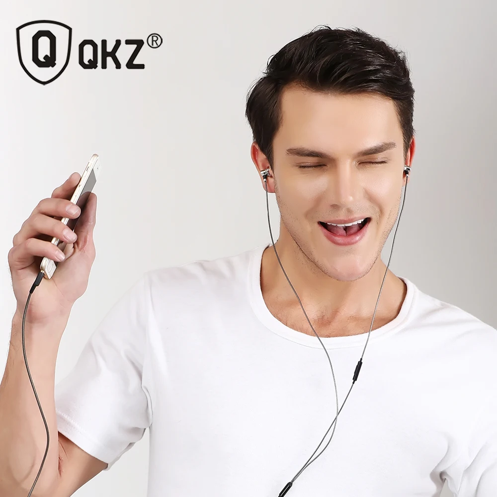 Наушники QKZ KD3 микрофон качество звука fone de ouvido Enthusiast bass вкладыши медная штамповка