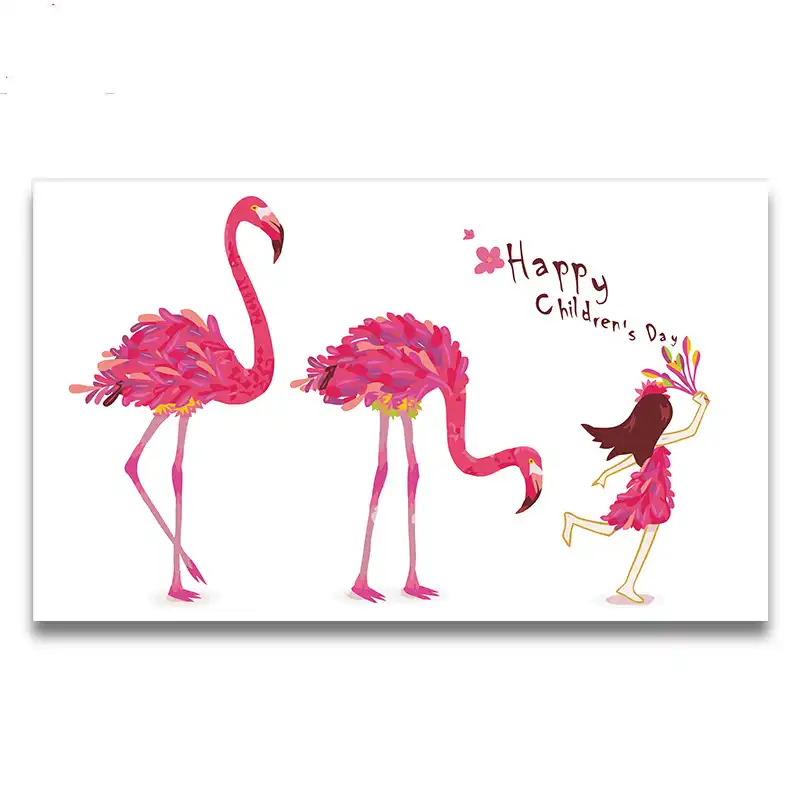 Cuadros Para Colorear Con Dibujo Pintado Al Oleo Digital De Familia De Flamencos Por Numeros Animales Con Paquete Regalo Para Ninos Para Decoracion Para Sala De Estar Aliexpress