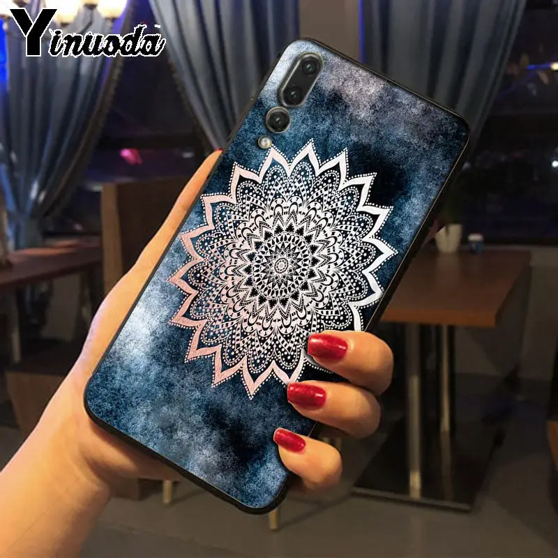 blue gold Mandala flower dream castcher