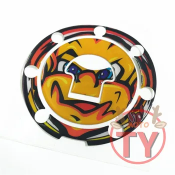 

Motorcycle For Honda Gel Fuel Oil Tank Pad Fish Bone All Model Protector Racing Sticker 3D Resin Reflective CBR Orange