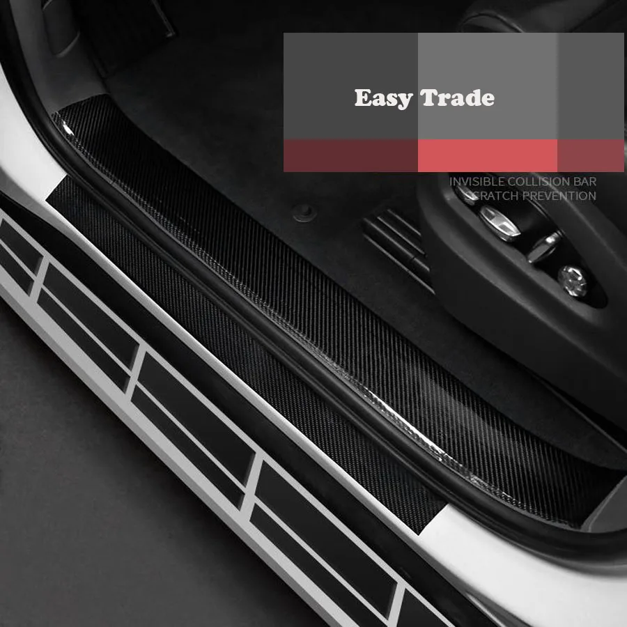 

Car styling Carbon Fiber Rubber Door Sill Protector Goods For Toyota VIOS accessories 2018 2019 Car Interior Accessories