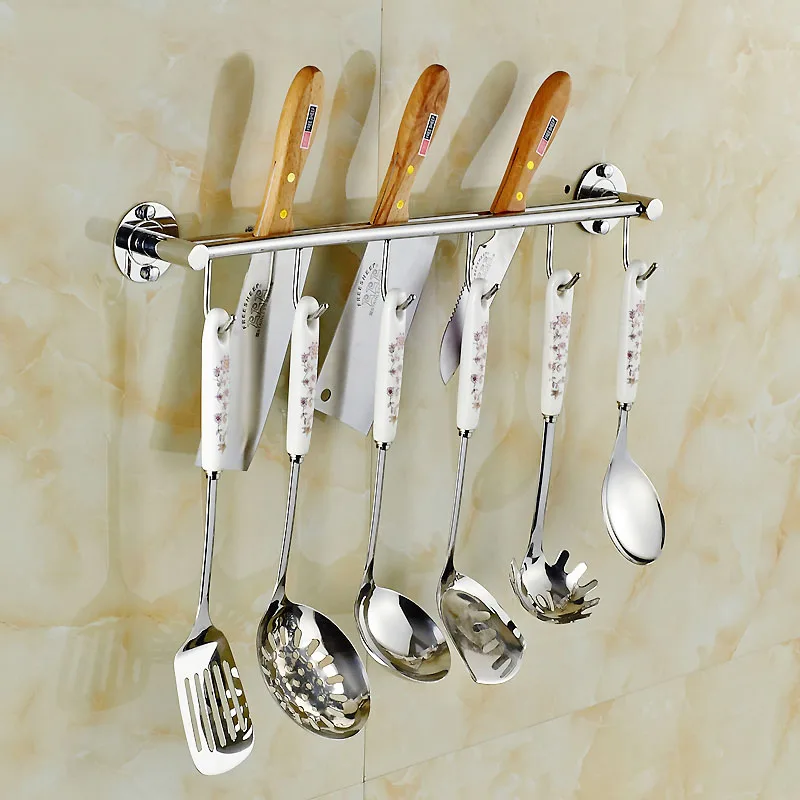 Free shipping !hot Wall Hanger with Hooks Kitchen shelf knife Shelves