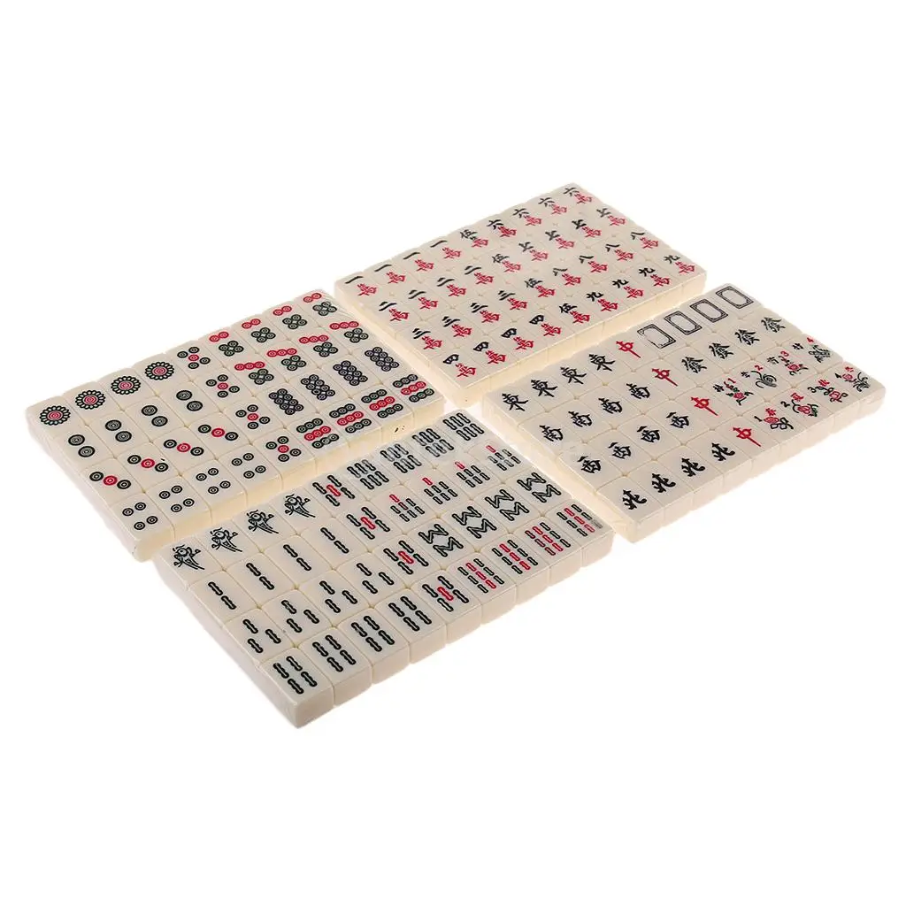 Collectible Chinese Antique Mahjong Chinese Antique Mahjong 144pcs with Dice in Wooden Box