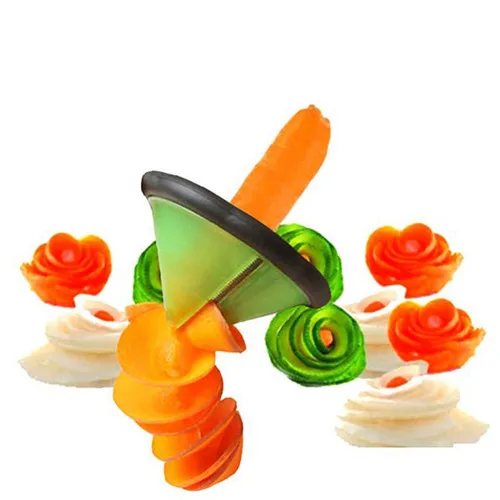 

1Pc 9cm Fruit Funnel Spiralizer Sharper Fruit Tools Vegetable Flower Spiral Slicer
