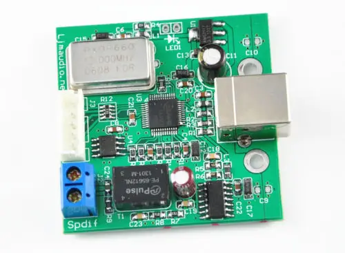 

1PCS USB to SPDIF coaxial I2S SA9023 chip DAC supports 24-bit 96K sampling