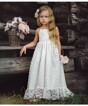 

Girl Christmas Flower Lace Embroidered Dress Child Dress Baby Princess Summer Evening Dress Child Clothing