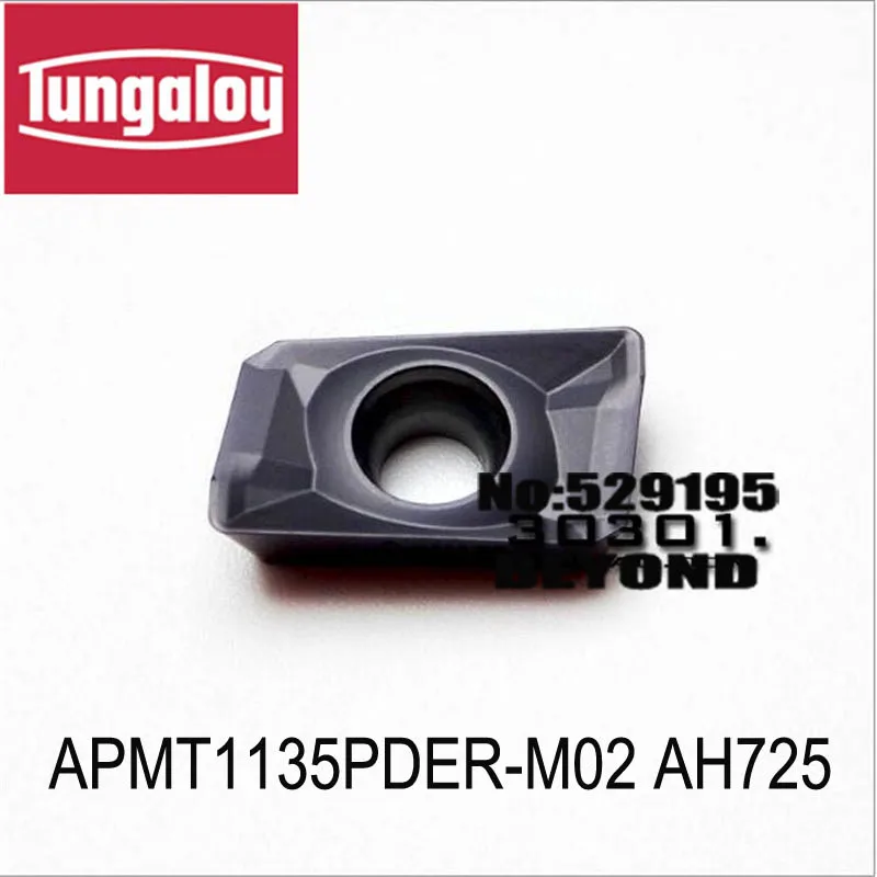 

Original Tungaloy APMT1604 APMT1135 APMT 1604 1135 APMT1135PDER-M02 APMT1604PDER-M02 AH725 Milling Insert Carbide Insert Tools