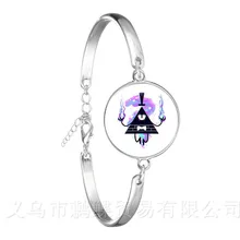 Посеребренное стекло браслет стимпанк драма Гравитация Фолс тайники колесо Билла Сайфера время браслет с натуральными камнями подарок для друзей