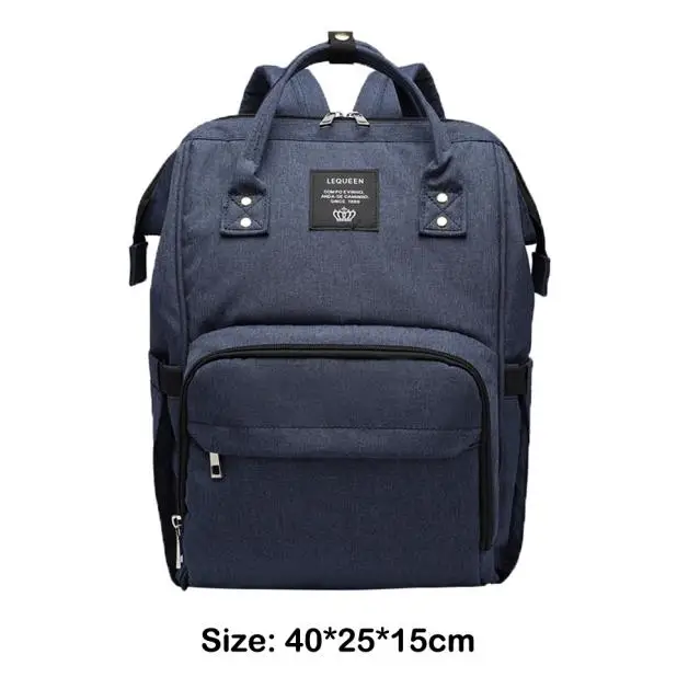Оригинальная модная сумка LEQUEEN для мам, сумка для подгузников для беременных, Большой Вместительный рюкзак для путешествий, сумка для кормления, женская сумка, Прямая - Цвет: 03