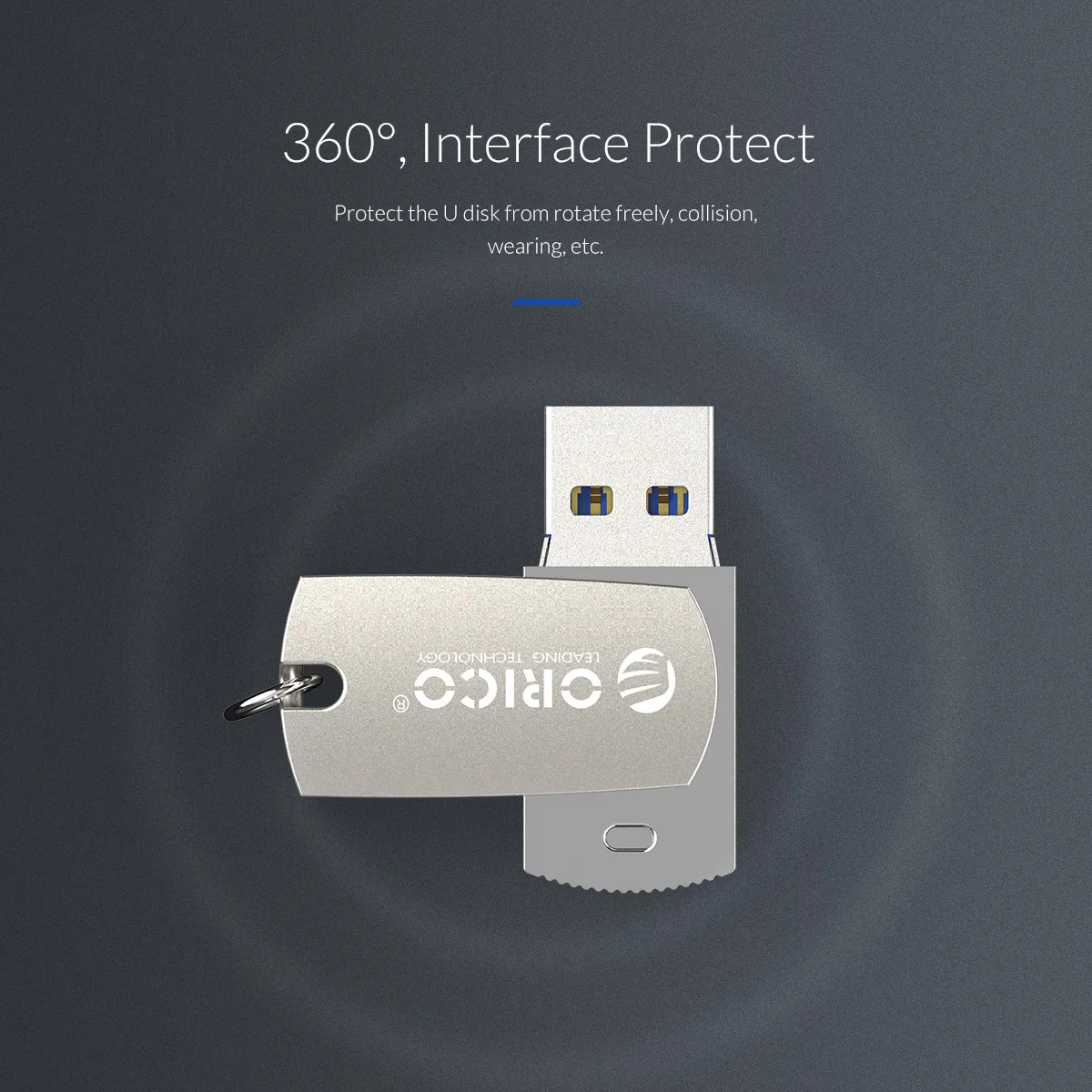 ORICO U диск USB флэш-накопитель 64 ГБ 32 ГБ 16 ГБ USB3.0 Тип A интерфейс флэш-диск с кольцом для ключей Поддержка мобильного телефона компьютера