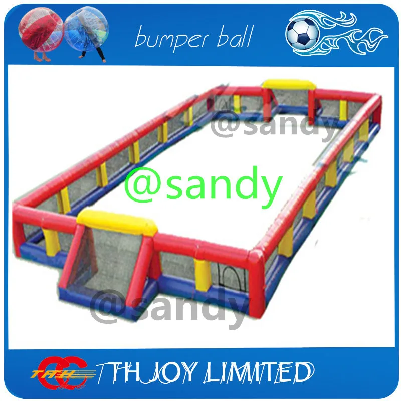 free air ship to door,20*10m outdoor giant inflatable football arena