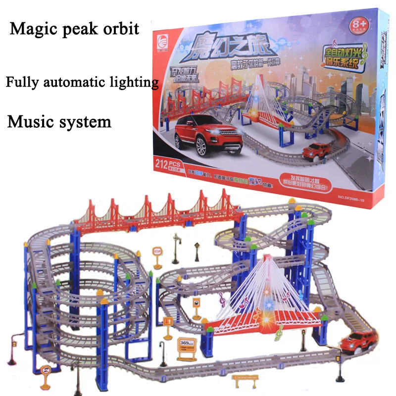 

212pcs/Set Magic Track Kid Toys Assembly Educational Car Colorful Buildable Assembly Mini DIY Race Track oy for Boy