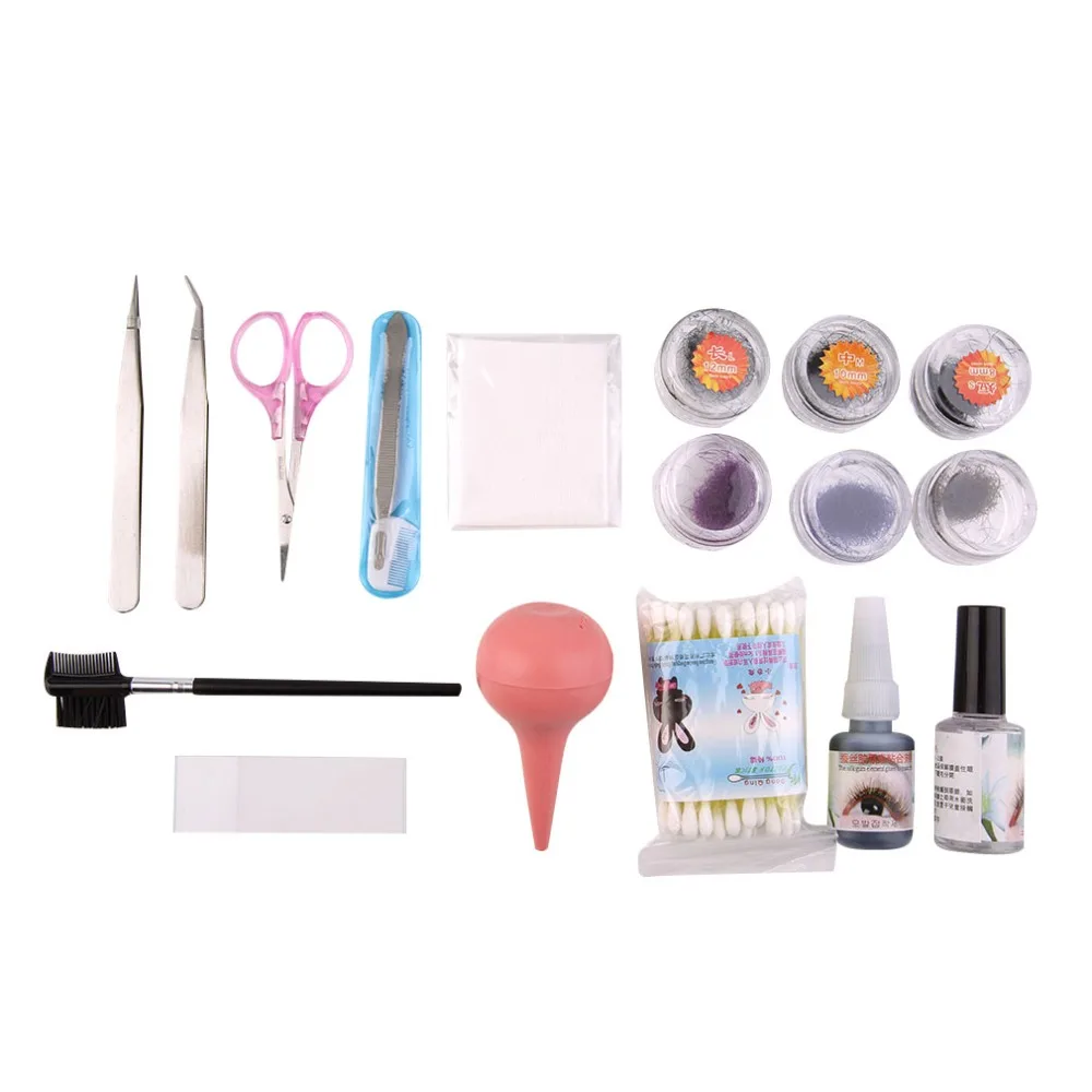 

False Extension Eyelash Glue Brush Kit with Case Box Salon Create Long-lasting Eyelashes With Compact Disc top sale Traveling