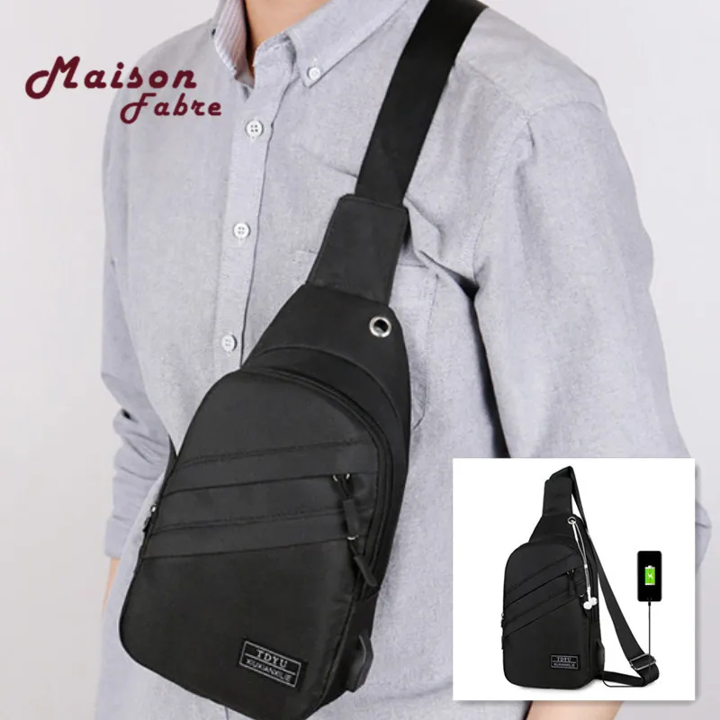 

Summer Short Trip Messengers Bag New Arrival Oxford Crossbody Bags Men Anti-theft Chest Pack Water Repellent Shoulder Bag