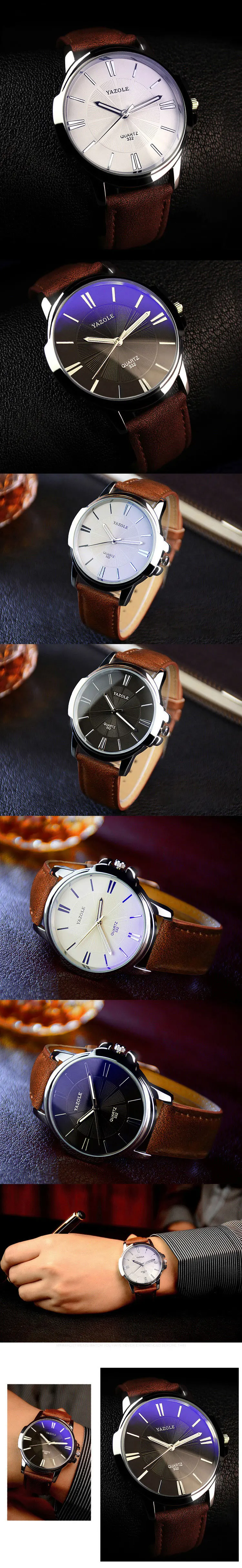 YAZOLE Мода 2019 г. Кварцевые часы для мужчин часы Лидирующий бренд эксклюзивные мужские часы бизнес s наручные часы наручные Relogio Masculino