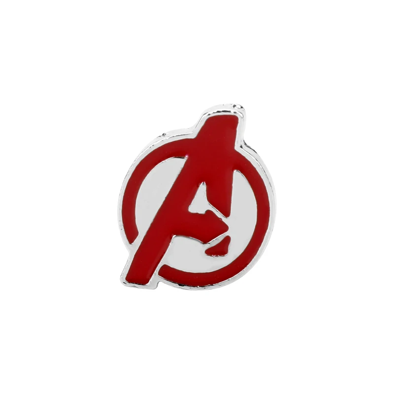 

Movie The Avenger Endgame Comics The Avengers A Logo Brooches Pin Badge Red Enamel Metal Brooch Women Men Children Jewelry Gift