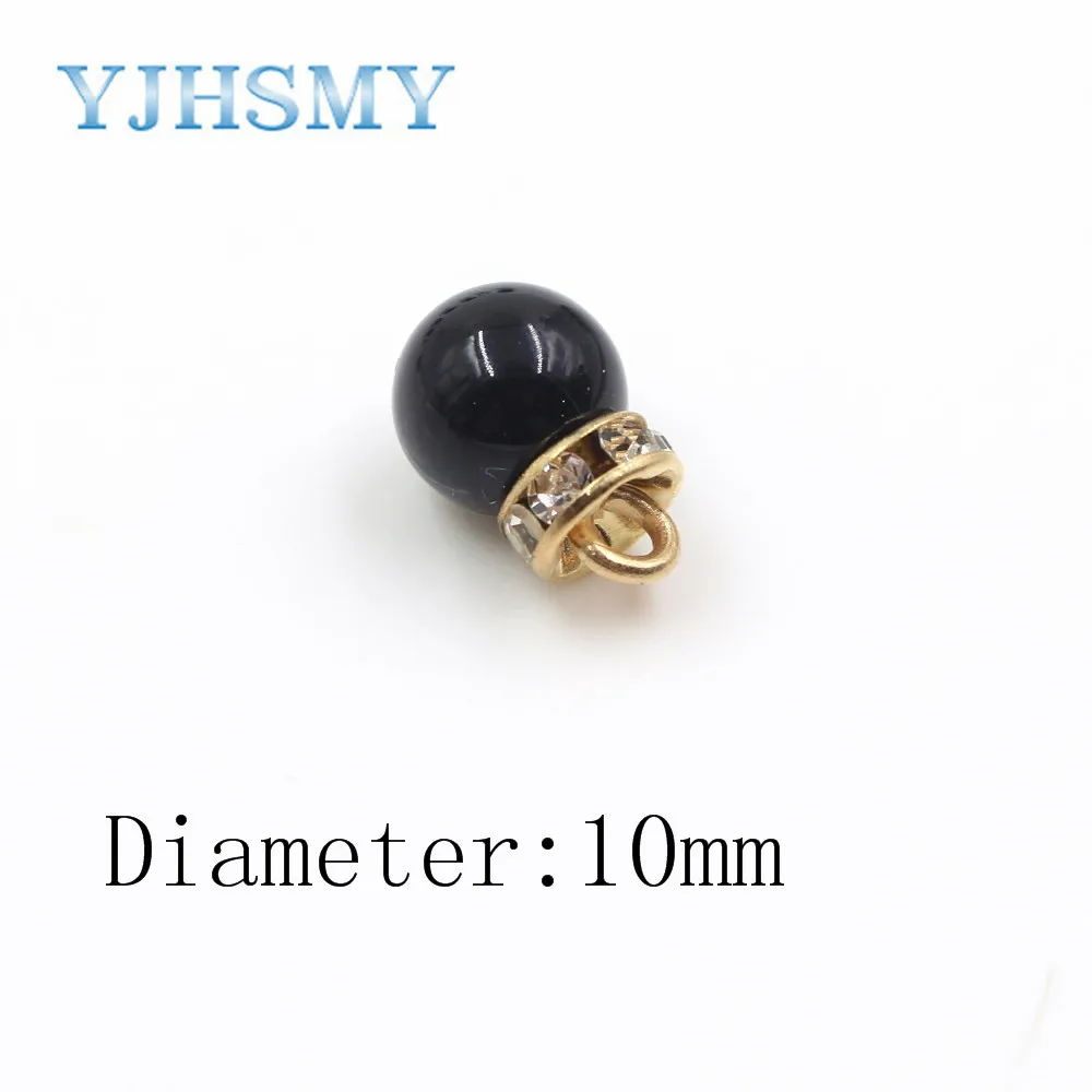 YJHSMY A 19512 529 10 шт./лот 8 20 мм Высокое качество акрил плюс Металлическая черная