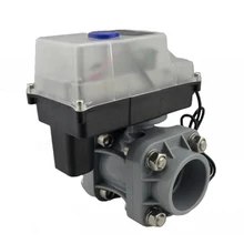 Электрический шаровой кран, клапан клей UPVC совместных DN65/80 с сигнал обратной связи AC220V кислот и щелочей коррозии DC24V