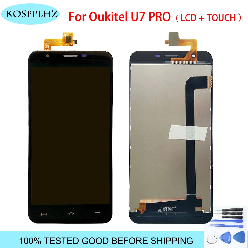 KOSPPLHZ Lcd Screen For 5.0 inch Oukitel U7 PRO LCD Display+Touch Digitizer Glass Panel Replacement +Free Tools | Мобильные телефоны