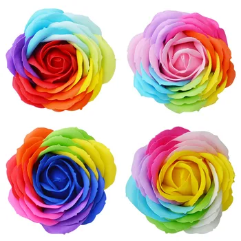 

9 Pcs Soft Simulation Petals Soap Flower Artificial Rose Home Decoration Holiday Gift Rose Soap Flower