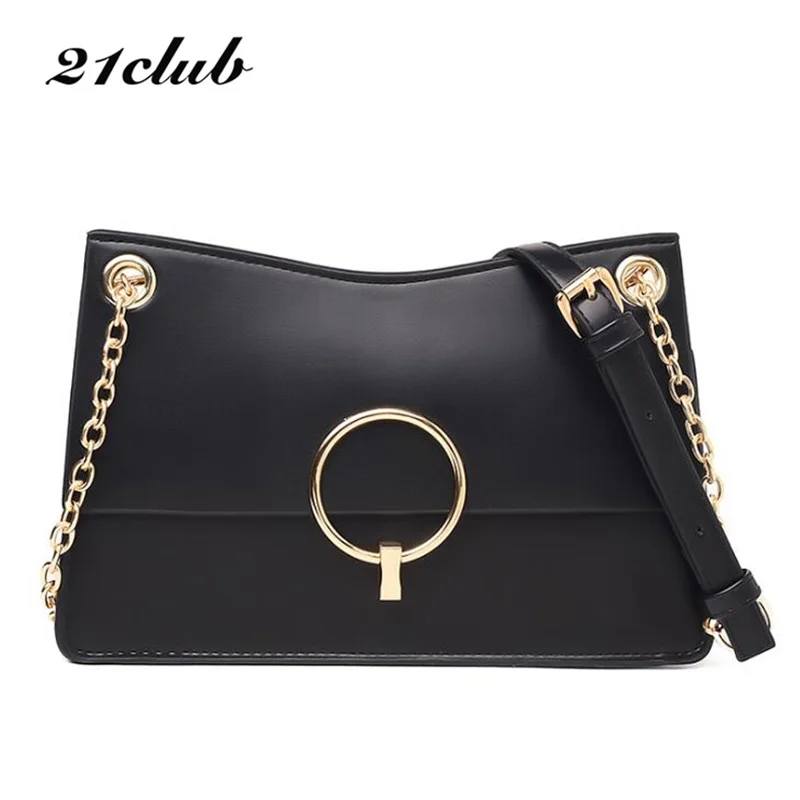 

21club brand small chains fashion solid color high quality ladies totes shopping working purse women shoulder crossbody bags