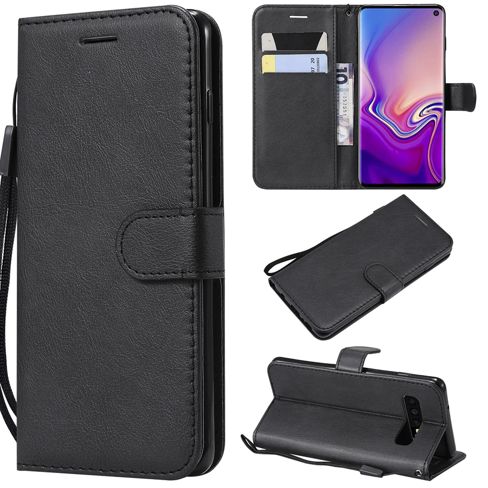 Leather Flip Case for Samsung Galaxy S10e S10 S9 S8 Plus S7 S6 Edge S5 S4 S3 A9 A7 A8 A6 J4 J6 Plus 2018 Cover Phone Case B128
