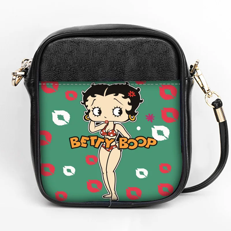 Новая Мода Betty Boop Слинг Сумка на заказ для женщин Слинг сумки на ремне кожа мини девушки Tote вечерние сумки DIY Слинг Сумка - Цвет: 17