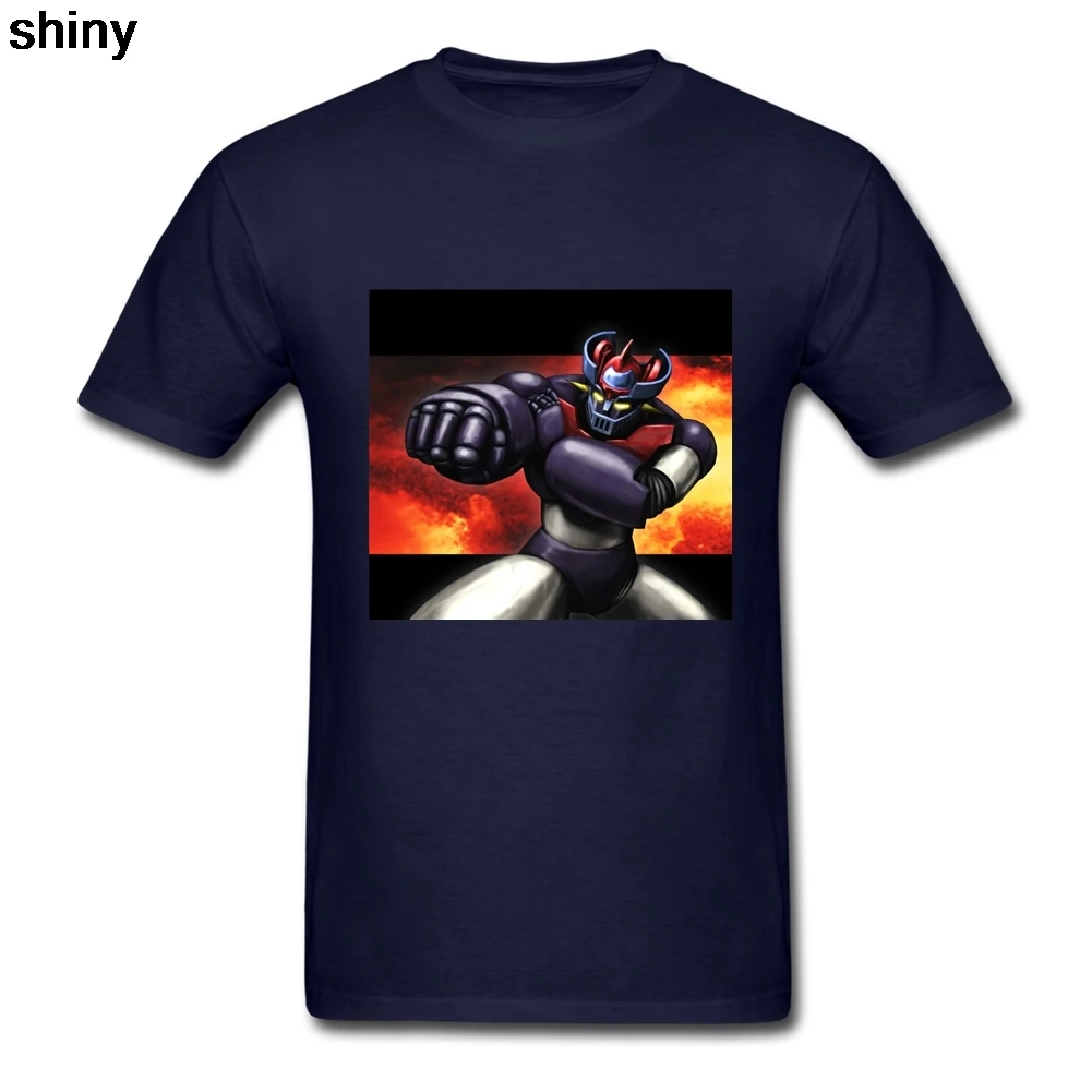 Mazinger Z Футболка Новое Прибытие Мужчины Лето Шеи Экипажа Человек С коротким