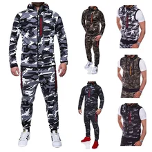 Мужской модный комплект из 2 частей: толстовка с капюшоном и спортивные штаны, европейский размер, XS-4XL