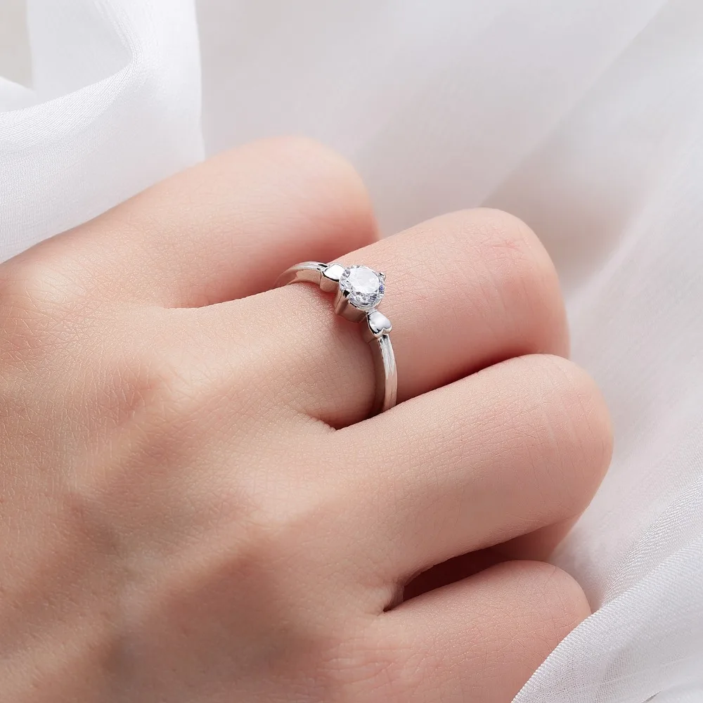 CZ Кольца Новые поступления обручальное элегантное женское кольцо с цирконом серебряным кристаллом Австрийские женские свадебные модные кольца ювелирные изделия