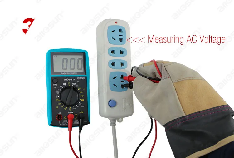 LCD Display Professional Electric Handheld Tester Meter Digital Multimeter DC AC Voltmeter Continuity Battery Diode EM382b