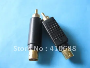 

Converter RCA Male To Mini 4 pin DIN Plug S-Video Male Gold Head 50 pcs