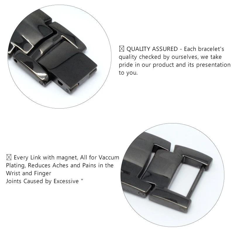 Comprar Vivari magnética pulsera de titanio Negro hombres brazalete 4in1 ve iones germanio far infra rojo Pulseras de Moda joyería encanto pulsera
