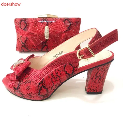 red shoes and bag
