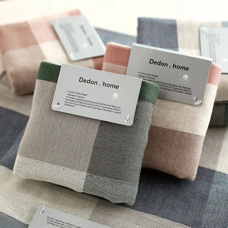 

Plaid Hand Towel 100% Cotton Towel Set For Adults Quick Dry Toalha De Banho 35*35Cm