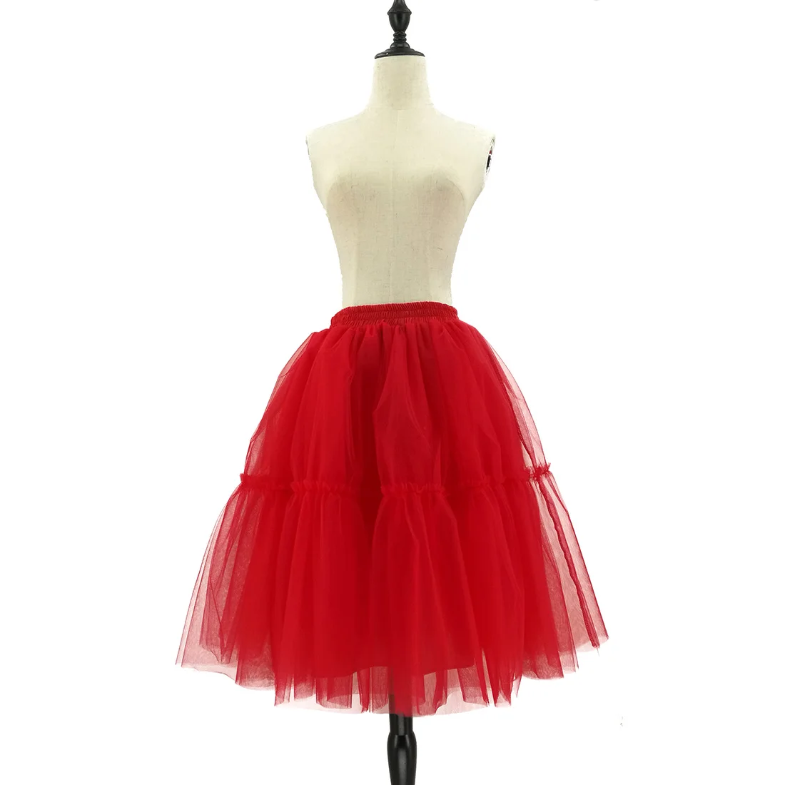 Для женщин Тюлевая юбка 6 слоев юбки-пачка подружки невесты юбки секрет Красный бальное платье юбка-пачка для вечеринки юбки